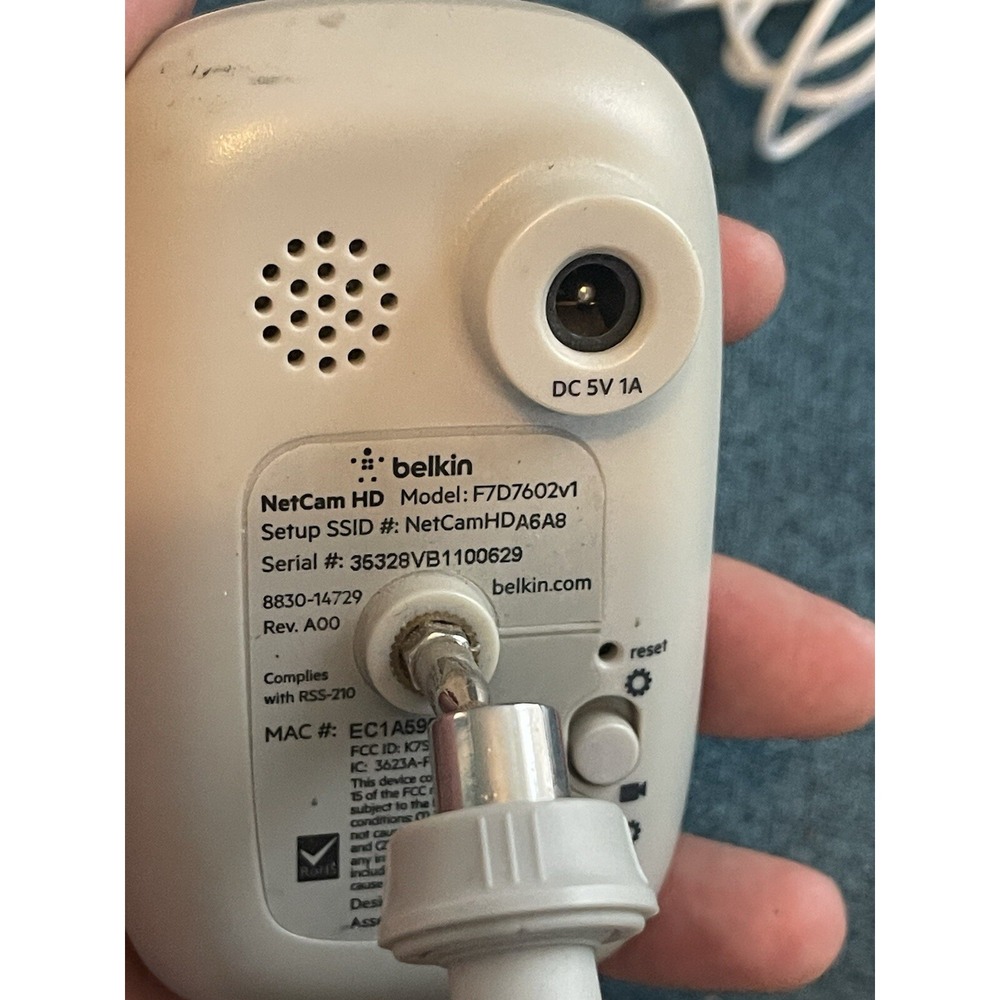 Belkin Netcam HD With Power Adapter - Picture 3 of 6